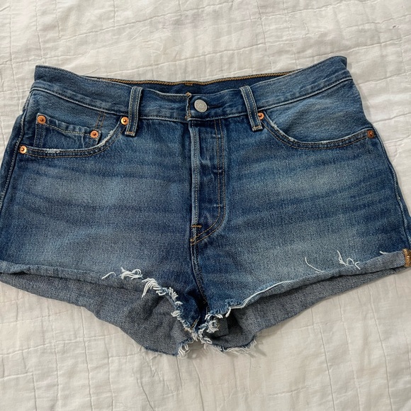 LEVIS 501 LOT OF 3 mid rise jean shorts size 29W - Picture 6 of 12